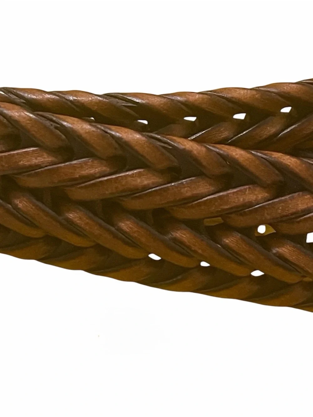 NWT Dockers Big & Tall Braided Brown Leather Belt – Silver Buckle